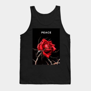 Peace: No More War,  World Peace Now  on a Dark Background Tank Top